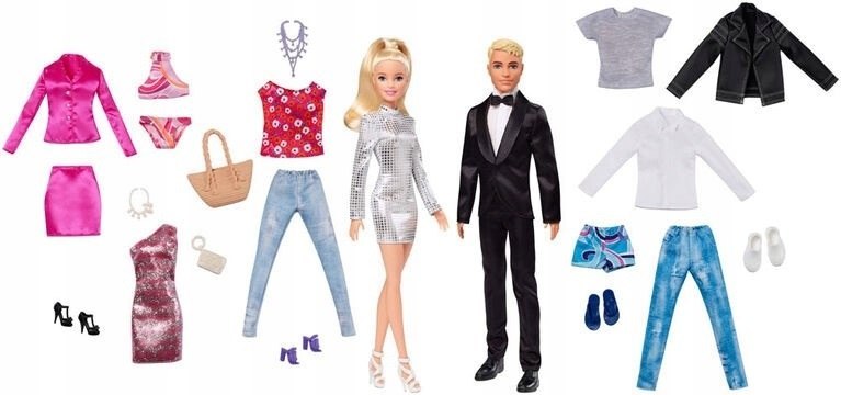 BRB BARBIE AND KEN CLOTHES SET GHT40 WB4